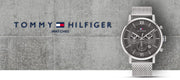  Shop Authentic Tommy Hilfiger Evan Grey Dial Silver Mesh Bracelet Watch for Men - 1710396 - Luxxuri