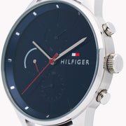  Shop Authentic Tommy Hilfiger Chase Chronograph Grey Dial Brown Leather Strap Watch For Men - 1791487 - Luxxuri