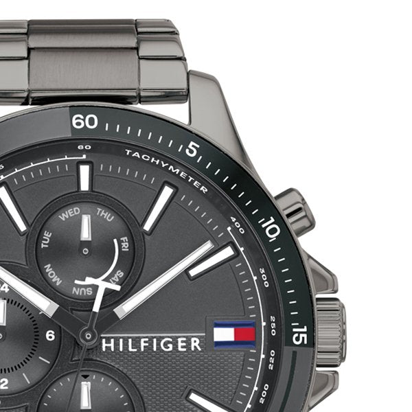  Shop Authentic Tommy Hilfiger Bank Grey Dial Grey Steel Strap Watch for Men - 1791719 - Luxxuri