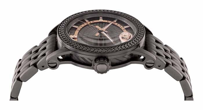  Shop Authentic Versace Viamond Quartz Black Dial Grey Steel Strap Watch For Men - VEPO00520 - Luxxuri
