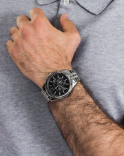  Shop Authentic Michael Kors Lexington Chronograph Black Dial Black Steel Strap Watch For Men - MK8602 - Luxxuri