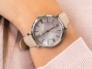  Shop Authentic Fossil Jacqueline Blush Mother of Pearl Dial Pink Leather Strap Watch for Women - ES4151 - Luxxuri