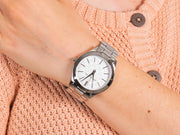  Shop Authentic Michael Kors Runway Silver Dial Silver Stainless Steel Strap Watch for Women - MK3371 - Luxxuri
