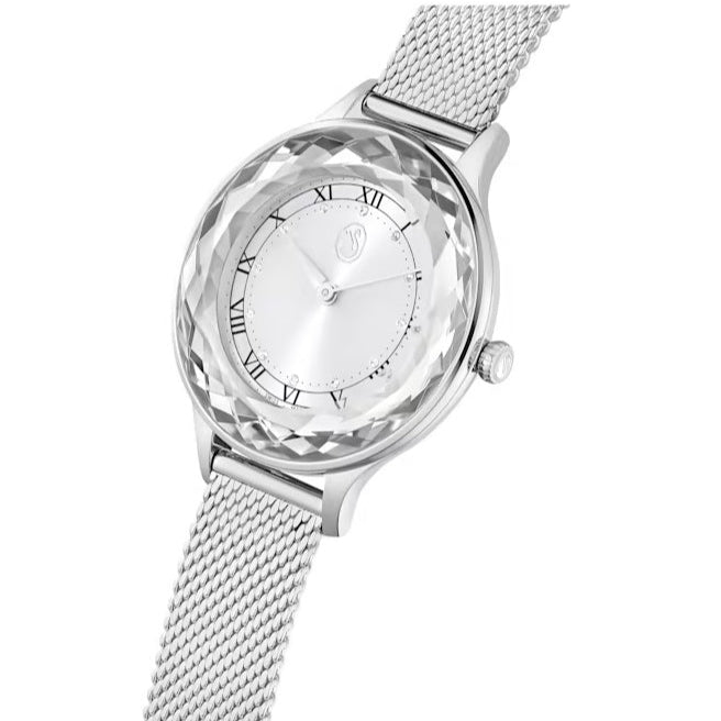  Shop Authentic Swarovski Octea Nova Silver Dial Silver Mesh Strap Watch for Women - 5650039 - Luxxuri