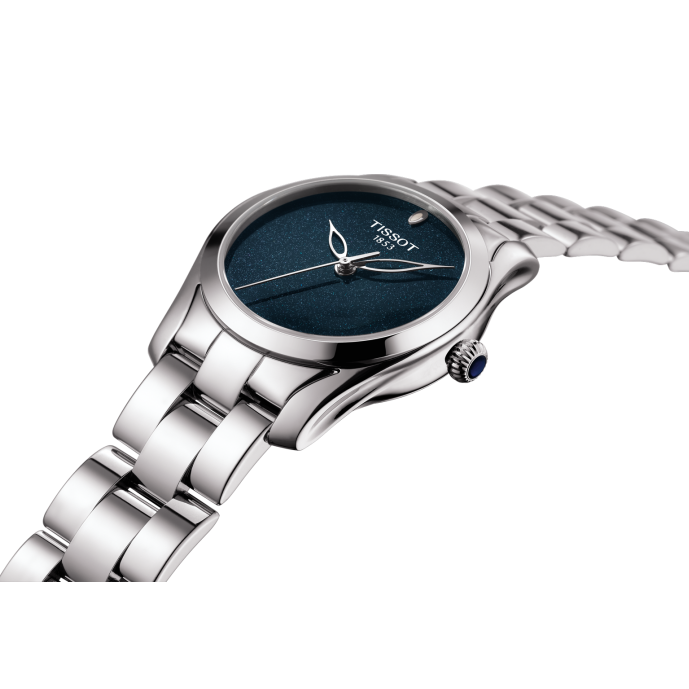  Shop Authentic Tissot T Wave Donna Blue Dial Silver Steel Strap Watch For Women - T112.210.11.041.00 - Luxxuri