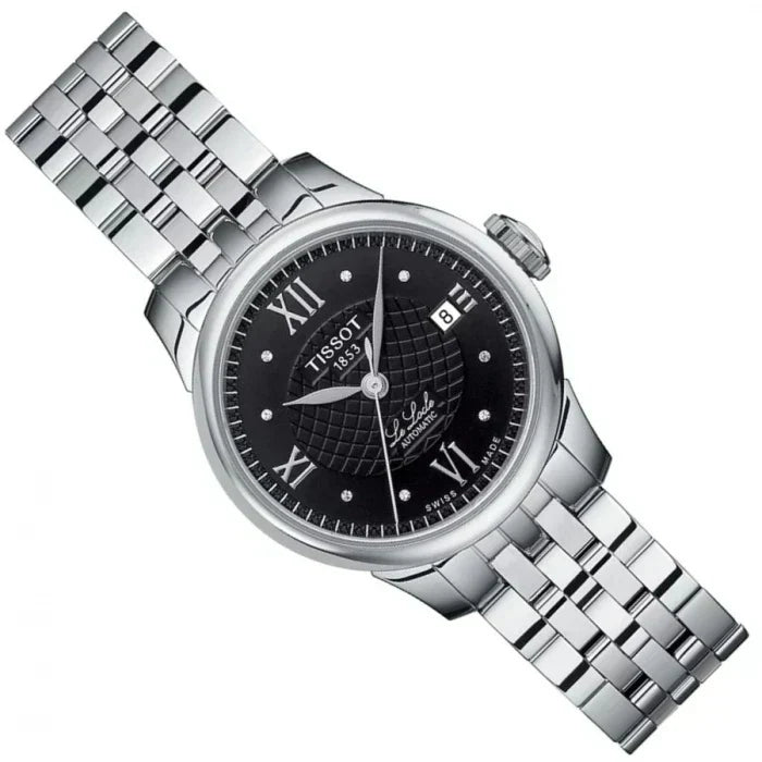  Shop Authentic Tissot Le Locle Automatic Lady Black Dial Silver Steel Strap Watch For Women - T41.1.183.56 - Luxxuri