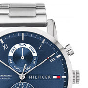  Shop Authentic Tommy Hilfiger Kane Blue Dial Silver Steel Strap Watch for Men - 1710401 - Luxxuri