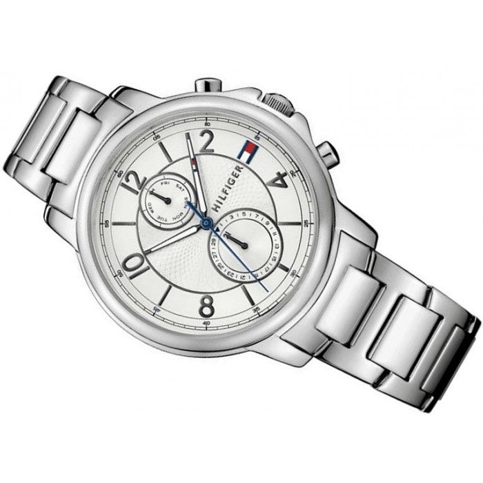  Shop Authentic Tommy Hilfiger Claudia White Dial Silver Steel Strap Watch for Women - 1781819 - Luxxuri