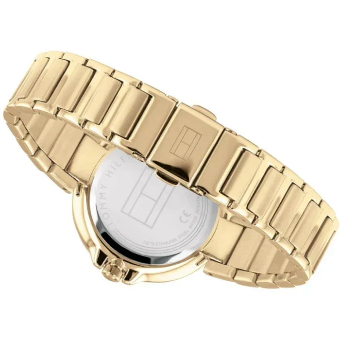  Shop Authentic Tommy Hilfiger Angela White Dial Gold Steel Strap Watch for Women - 1782128 - Luxxuri