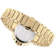  Shop Authentic Tommy Hilfiger Angela White Dial Gold Steel Strap Watch for Women - 1782128 - Luxxuri