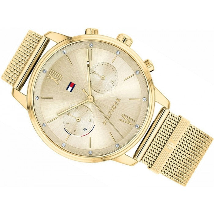  Shop Authentic Tommy Hilfiger Blake Quartz Gold Dial Gold Mesh Bracelet Watch for Women - 1782302 - Luxxuri