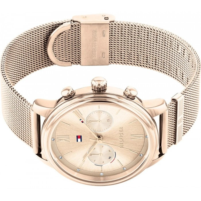  Shop Authentic Tommy Hilfiger Blake Quartz Gold Dial Gold Mesh Bracelet Watch for Women - 1782303 - Luxxuri