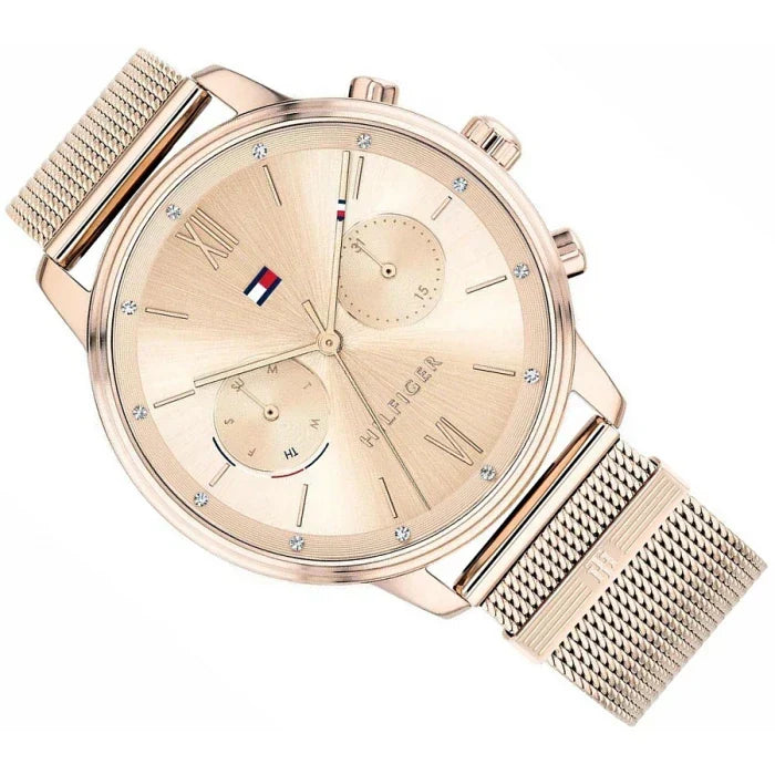  Shop Authentic Tommy Hilfiger Blake Quartz Gold Dial Gold Mesh Bracelet Watch for Women - 1782303 - Luxxuri