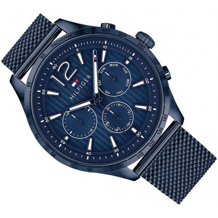  Shop Authentic Tommy Hilfiger Gavin Chronograph Blue Dial Blue Mesh Bracelet Watch for Men - 1791471 - Luxxuri