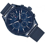  Shop Authentic Tommy Hilfiger Gavin Chronograph Blue Dial Blue Mesh Bracelet Watch for Men - 1791471 - Luxxuri
