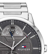  Shop Authentic Tommy Hilfiger Hunter Grey Dial Silver Steel Strap Watch for Men - 1791608 - Luxxuri