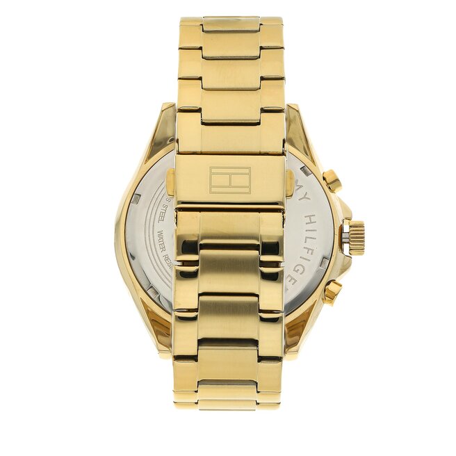  Shop Authentic Tommy Hilfiger Luke Chronograph White Dial Gold Steel Strap Watch for Men - 1791121 - Luxxuri