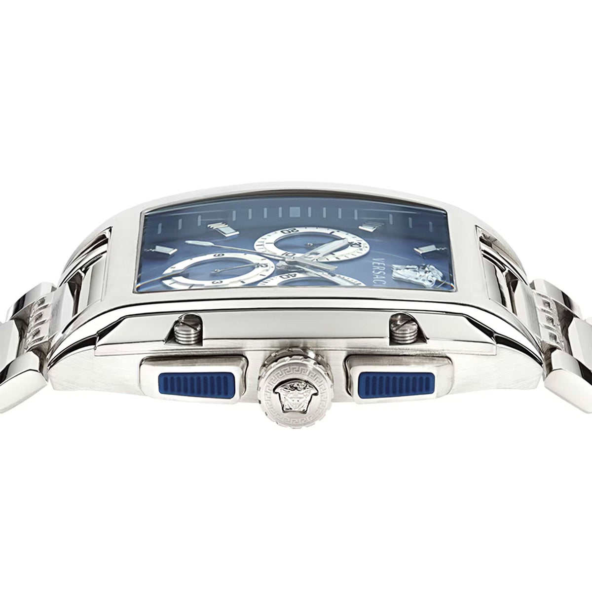 Shop Authentic Versace Dominus Chronograph Blue Dial Silver Steel Strap Watch For Men - VE6H00423 - Luxxuri
