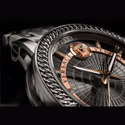  Shop Authentic Versace Viamond Quartz Black Dial Grey Steel Strap Watch For Men - VEPO00520 - Luxxuri