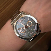  Shop Authentic Fossil Perfect Boyfriend Mother of Pearl Blue Dial Silver Steel Strap Watch for Women - ES3880 - Luxxuri