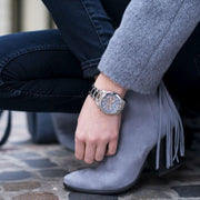  Shop Authentic Fossil Perfect Boyfriend Mother of Pearl Blue Dial Silver Steel Strap Watch for Women - ES3880 - Luxxuri