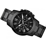  Shop Authentic Fossil Grant Chronograph Black Dial Black Steel Strap Watch for Men - FS4832 - Luxxuri