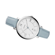  Shop Authentic Fossil Jacqueline White Dial Light Blue Leather Strap Watch for Women - ES3821 - Luxxuri