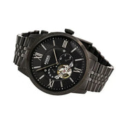  Shop Authentic Fossil Townsman Multi Function Mechanical Black Dial Black Steel Strap Watch for Men - ME3062 - Luxxuri