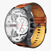  Shop Authentic Diesel Mr. Daddy 2.0 Chronograph Silver Dial Brown Leather Strap Watch For Men - DZ7394 - Luxxuri