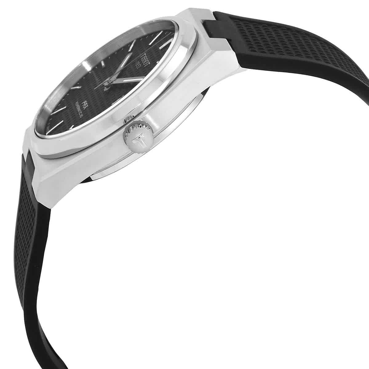  Shop Authentic Tissot PRX Powermatic 80 Black Dial Black Rubber Strap Watch for Men - T137.407.17.051.00 - Luxxuri