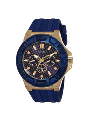  Shop Authentic Guess Force Blue & Rose Gold Dial Blue Silicone Strap Watch For Men - W0674G2 - Luxxuri