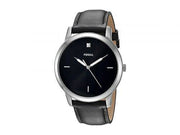  Shop Authentic Fossil The Minimalist Carbon Series Black Dial Black Leather Strap Watch for Men - FS5497 - Luxxuri