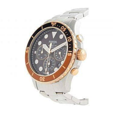 Shop Authentic Fossil FB-03 Chronograph Black Dial Silver Steel Strap Watch for Men - FS5768 - Luxxuri
