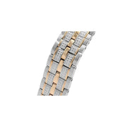  Shop Authentic Bulova Octova Crystal Silver Dial Two Tone Steel Strap Watch for Men - 98C133 - Luxxuri