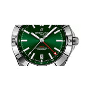  Shop Authentic Breitling Chronomat GMT 40 Green Dial Silver Steel Strap Watch for Men - A32398101L1A1 - Luxxuri