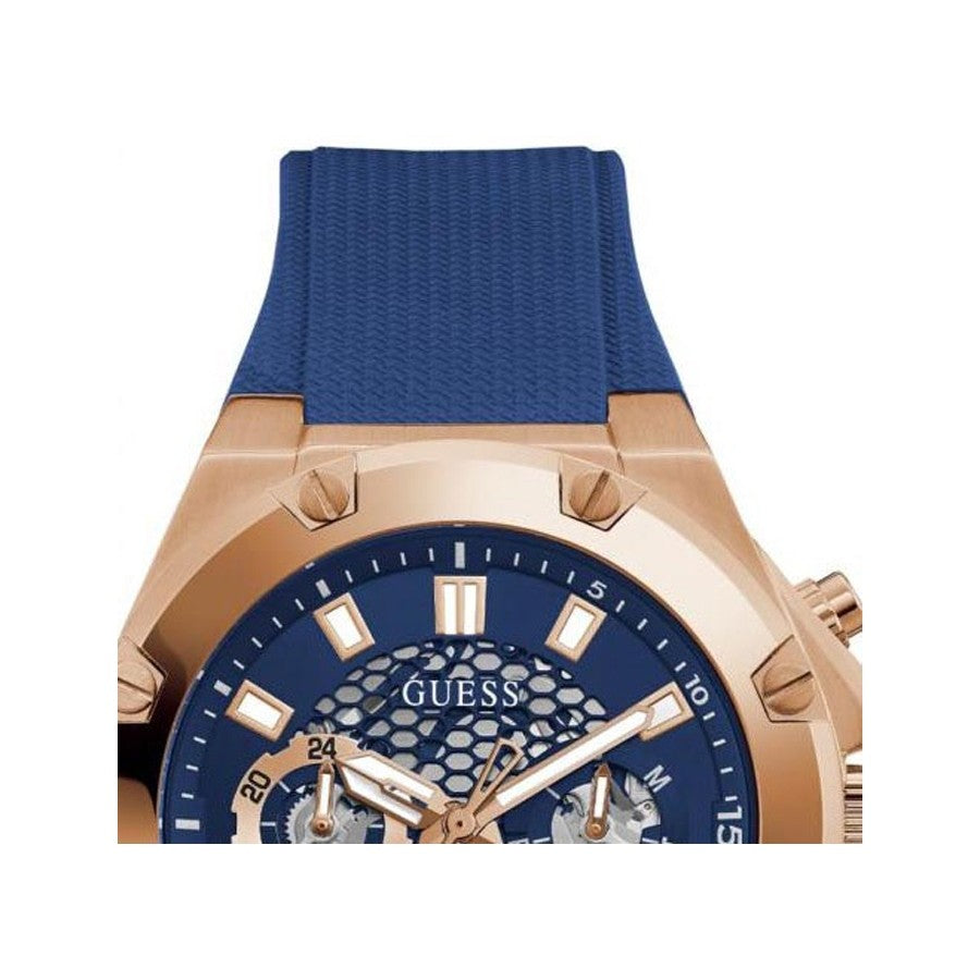  Shop Authentic Guess Third Gear Analog Blue Dial Blue Rubber Strap Watch for Men - GW0334G3 - Luxxuri