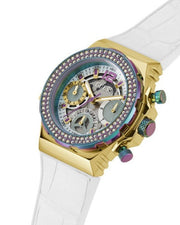  Shop Authentic Guess Fusion Chronograph White Dial White Leather Strap Watch For Women - GW0553L2 - Luxxuri