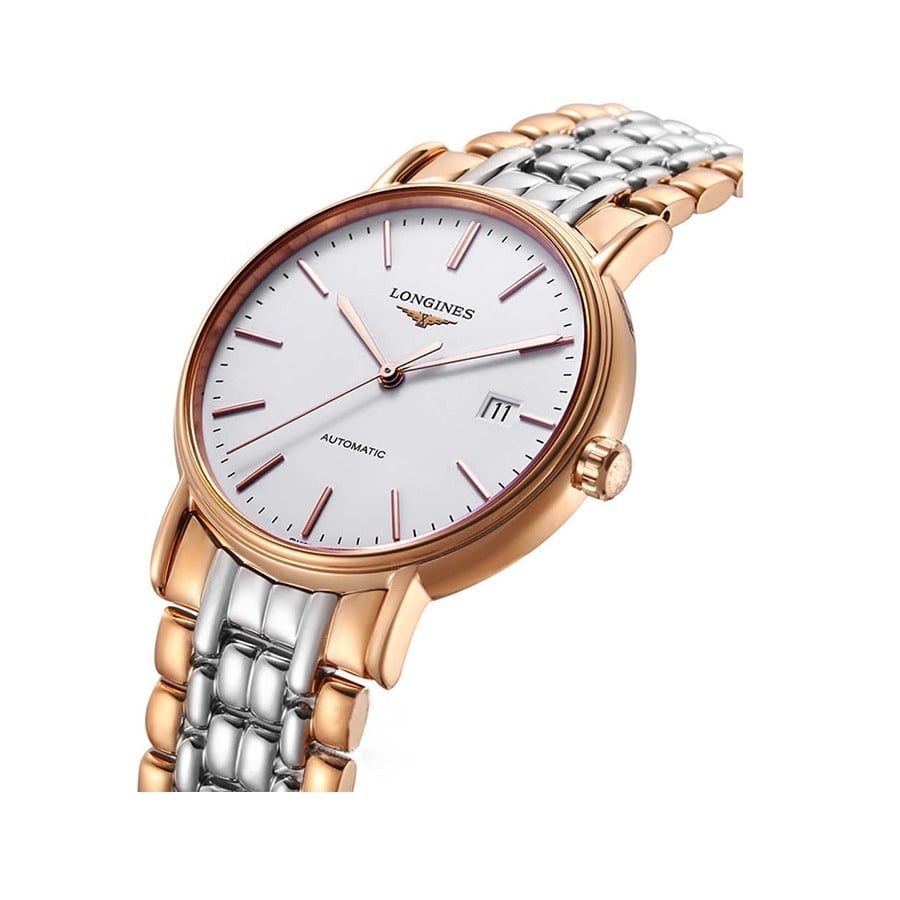  Shop Authentic Longines Presence 38.5mm Automatic White Dial Two Tone Steel Strap Watch for Men - L4.921.1.12.7 - Luxxuri