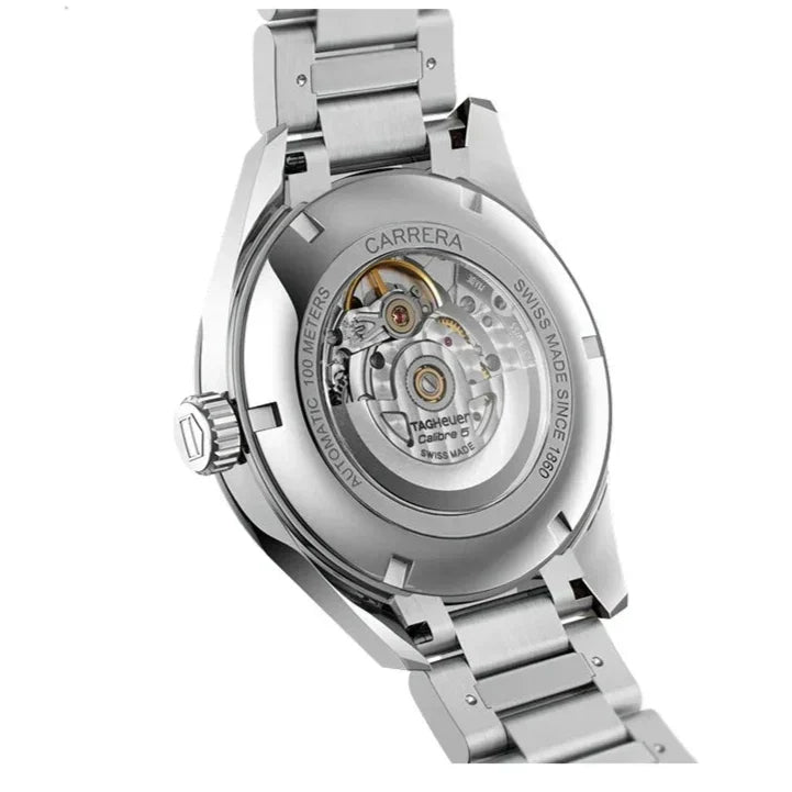  Shop Authentic Tag Heuer Carrera Calibre 5 White Dial Silver Steel Strap Watch for Men - WAR201D.BA0723 - Luxxuri