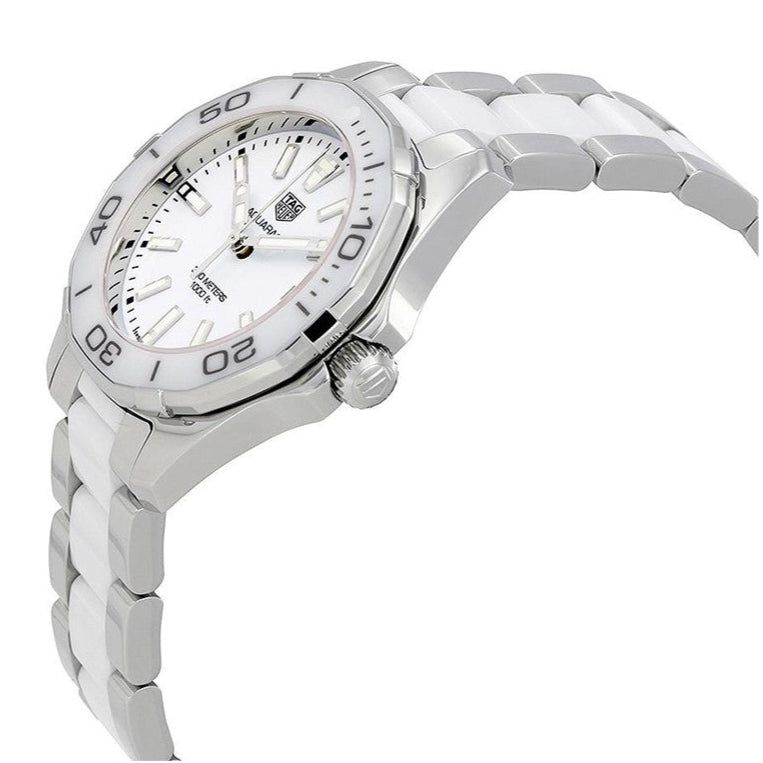  Shop Authentic Tag Heuer Aquaracer Quartz White Dial Two Tone Steel Strap Watch Women - WAY131B.BA0914 - Luxxuri